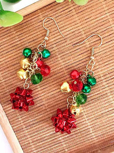 Christmas Necklace Flowers Bell Necklace Bracelet Earrings