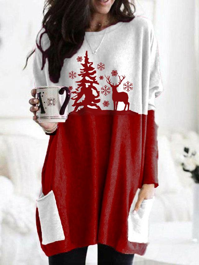 Women's Holy Tree Elk Print Dress