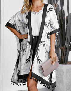 FULLFITALL-  Black Printed Cover Up