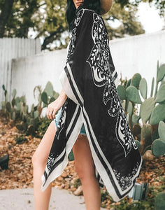 FULLFITALL- Black Cardigan Cover Up