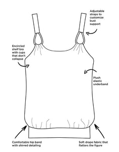 Moana Loop Strap Blouson Tankini Set
