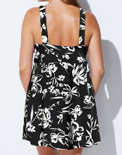 Load image into Gallery viewer, BLACK Rhythm Draped Two Piece Swimdress Set
